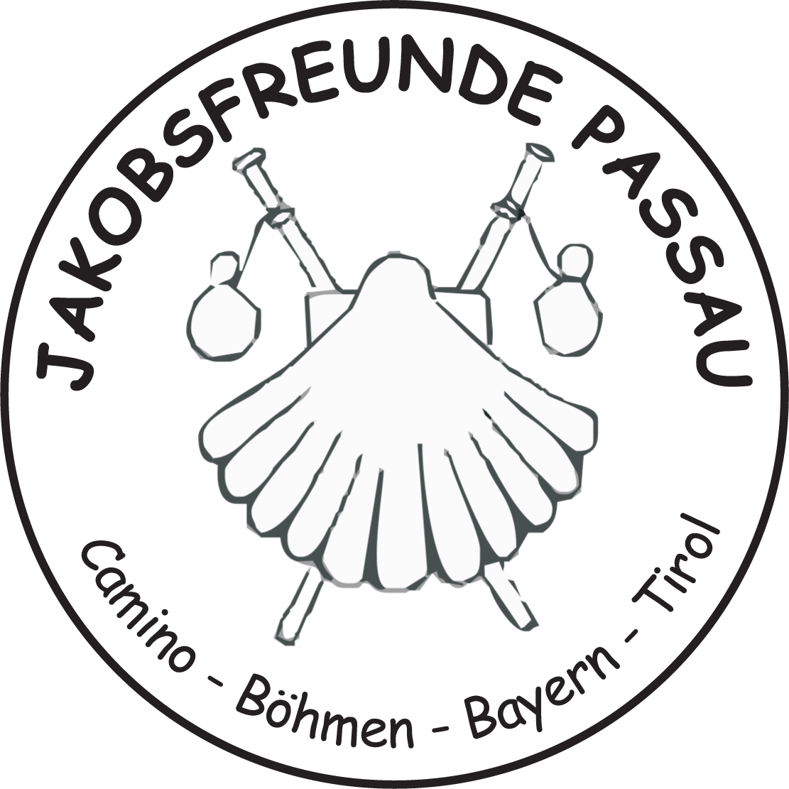 Pilgerstempel der Jakobsfreunde Passau im "Klostergarten" im Steinweg